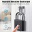 1pc Mini Smart Fingerprint Padlock, Security Door Lock, Antitheft Keyless USB Rechargeable Lock For Suitcase Luggage Backbag