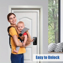 Electronic Smart Door Lock Fingerprint Card Password Key Home Security