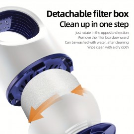 USB-Powered HEPA Air Purifier: Filters Smoke, Allergens, Pet Dander, Odors, Dust - Suitable for Home and Office