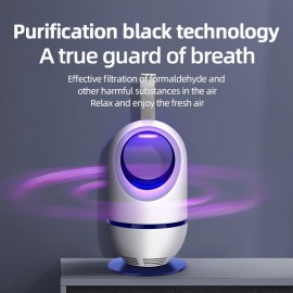 USB-Powered HEPA Air Purifier: Filters Smoke, Allergens, Pet Dander, Odors, Dust - Suitable for Home and Office