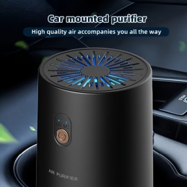 USB-Powered Negative Ion Air Purifier for Cars & Home - Eliminates Formaldehyde, Smoke Odors, and Improves Indoor Air Quality