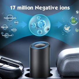Portable Dust Removal PM 2.5 Negative Ion Air Purifier, Suitable For Car Bedroom Office HEPA Air Purifier, Deodorizer