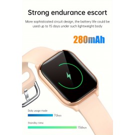 New Stylish Smartwatch, IPX8 1ATM Waterproof For The Gym, Swimming, For Men Ios Phones, Texting And Calling, For Health Steward, Whatsapp, Women Android Phones, Ai Voice, Music, Outdoor Sports Watch, Pedometer, Calorie, Alarm Clock, Calculator, Sleep