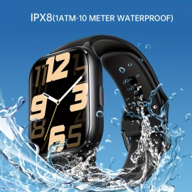New Stylish Smartwatch, IPX8 1ATM Waterproof For The Gym, Swimming, For Men Ios Phones, Texting And Calling, For Health Steward, Whatsapp, Women Android Phones, Ai Voice, Music, Outdoor Sports Watch, Pedometer, Calorie, Alarm Clock, Calculator, Sleep
