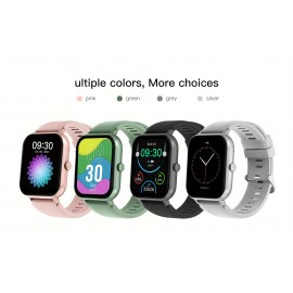 Smart Watch IP68 Waterproof With 1.83 Full Touch Screen Smartwatch And 100+ Exercise Sports Modes, Weather, Music Controls, Voice Assistant Fitness All-day Body Monitoring Watches With Gift For Men And Women