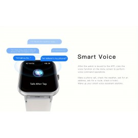 Smart Watch IP68 Waterproof With 1.83 Full Touch Screen Smartwatch And 100+ Exercise Sports Modes, Weather, Music Controls, Voice Assistant Fitness All-day Body Monitoring Watches With Gift For Men And Women