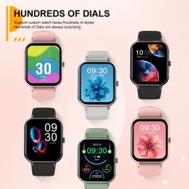Smart Watch IP68 Waterproof With 1.83 Full Touch Screen Smartwatch And 100+ Exercise Sports Modes, Weather, Music Controls, Voice Assistant Fitness All-day Body Monitoring Watches With Gift For Men And Women