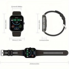 Smart Watch IP68 Waterproof With 1.83 Full Touch Screen Smartwatch And 100+ Exercise Sports Modes, Weather, Music Controls, Voice Assistant Fitness All-day Body Monitoring Watches With Gift For Men And Women