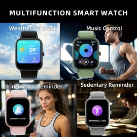 Smart watch wireless calling dial calling reminder and rejection for IPhone for Andriod Suitable for men and women sports watches  Change Wallpaper