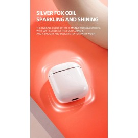 Wireless Headphones White Wireless Earbuds Semi-in-ear Noise Reduction Voice Control Heavy Bass Stereo Play Music Sports Cycling Talk EQ Tuning 33h High Energy Life Residual Battery Display Festive Gifts