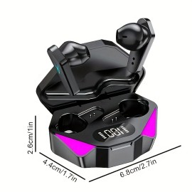 X15 Wireless In-Ear Earbuds with Touch Control, Noise-Canceling Microphone, Type-C Charging, Compatible with Smartphones, Closed-Back Design