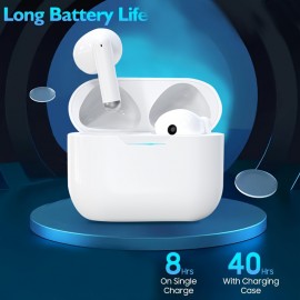 True Wireless Earbuds - Advanced TWS, Crystal-Clear HD Mic, Immersive HIFI Sound - Stylish Wireless Earbuds For Unmatched Audio, Smart Headset Earphone Wite Charging Case, Compatible With Android IOS Devices