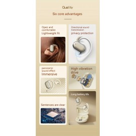 True Wireless clip-on sleep mini headset smart comfortable Earbuds video TWS HIFI dolby bass ACC Stereo HD calling Earphones for Android & iphone Cellphone sports Earpieces music headphones