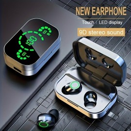 Wireless Headset High Quality Noise Reduction In-Ear Sports Game Ultra Long Life New Model With Excellent Sound Quality And Digital Display Can Provide Emergency Charging For Mobile Phones