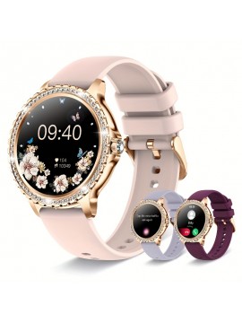 Elegant Womens Smart Watch - Wireless Calling & Fitness Tracking - Step Counter & Message Alerts, Ideal for iPhone/Android Users