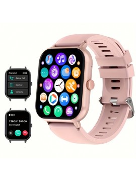 Smart Fitness Watch - Hands-Free Wireless Calling, Advanced Multi-Sport Tracking, Customizable Reminders, Personalized Wallpaper, Comprehensive Fitness Monitoring - Unisex Design for Men and Women, Compatible with iPhone and Android Devices