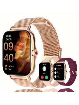 Smartwatch for women answering/making calls, activity fitness tracker, smartwatch for Android and iPhone, fitness watch with sleep monitor and pedometer, lightweight, long battery life