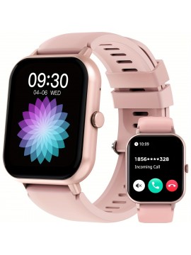 Smart Watch IP68 Waterproof With 1.83 Full Touch Screen Smartwatch And 100+ Exercise Sports Modes, Weather, Music Controls, Voice Assistant Fitness All-day Body Monitoring Watches With Gift For Men And Women