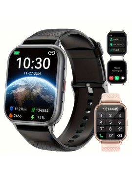 Stylish Multi-Function Smart Watch - Wireless Calling, Fitness Monitoring, Sports Mode, Reminders, and APP Notifications for Men and Women, Compatible with iPhone and Android
