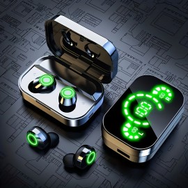 Wireless Headset High Quality Noise Reduction In-Ear Sports Game Ultra Long Life New Model With Excellent Sound Quality And Digital Display Can Provide Emergency Charging For Mobile Phones