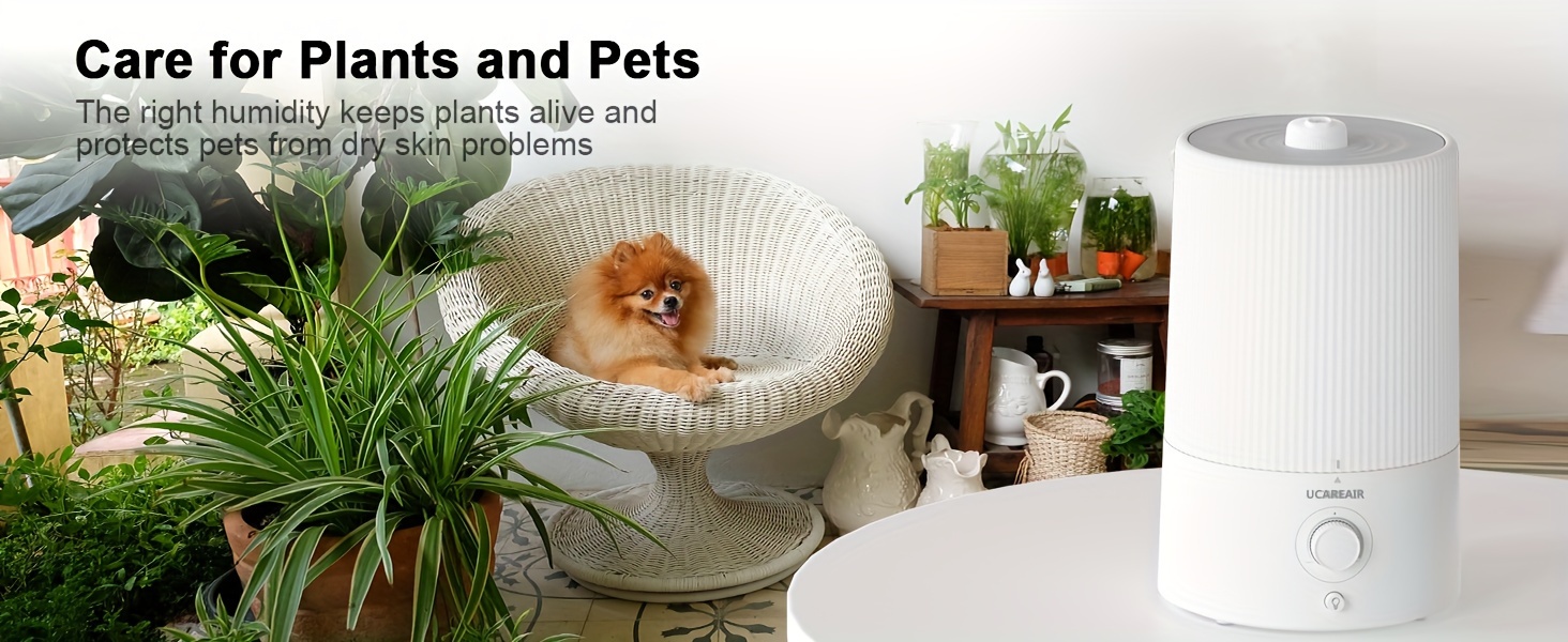 humidifiers for bedroom 4l top fill cool mist humidifiers for home large room baby nursery and plant easy to clean air humidifier with oil diffuser night light 360 nozzle quiet   details 6