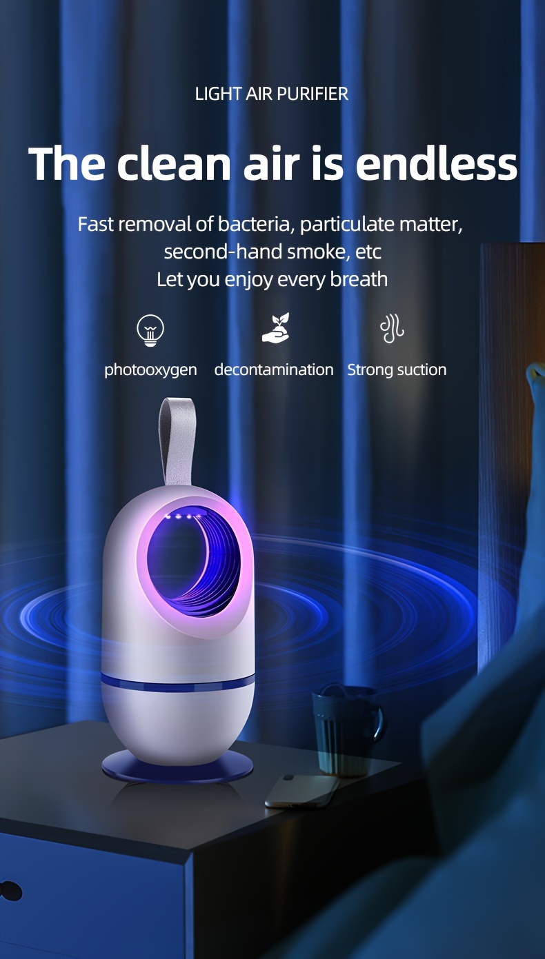 usb powered hepa   filters smoke allergens pet dander odors dust suitable for home and office details 2