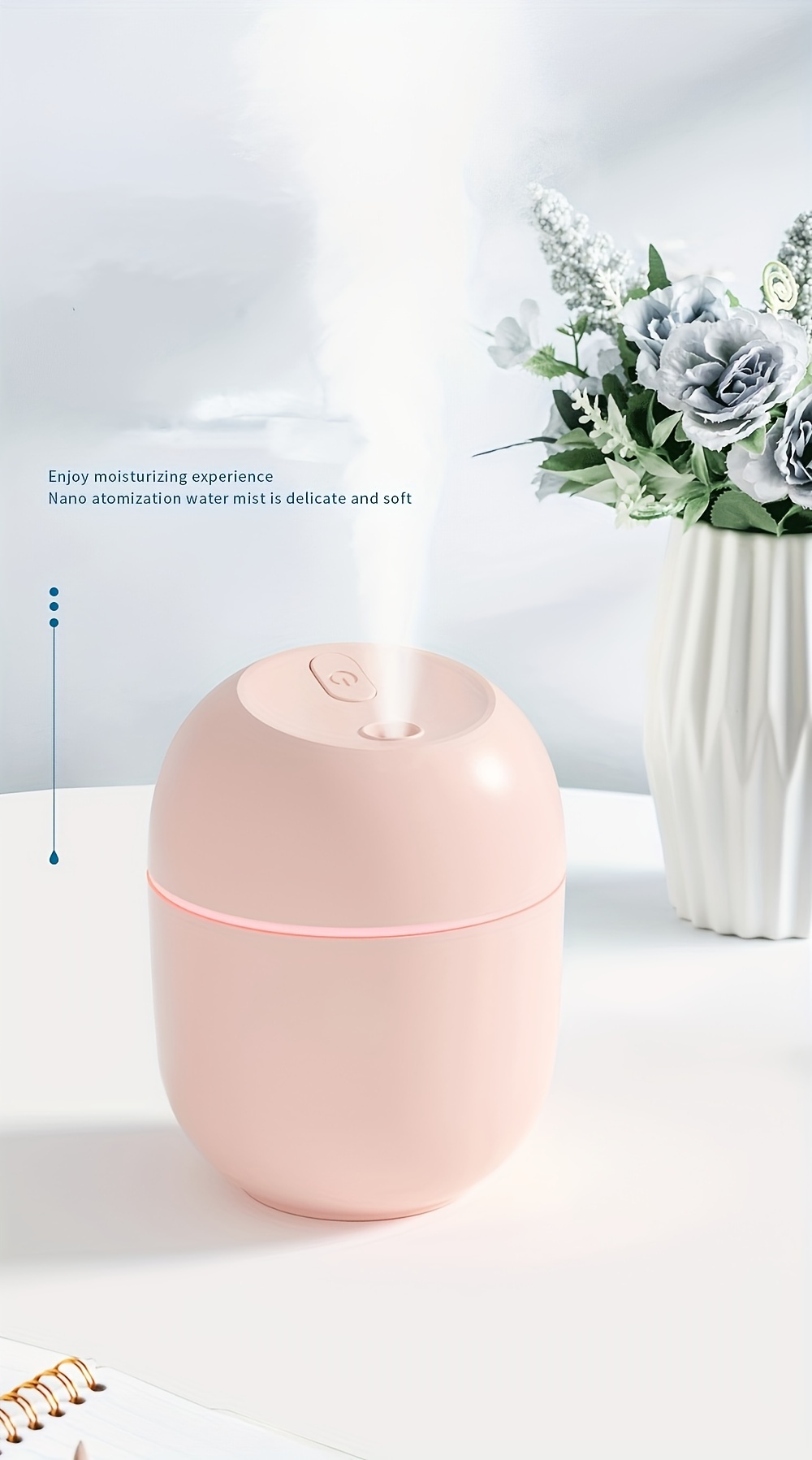 mini humidifier usb personal desktop humidifier for car office room bedroom etc auto shut off 2 mist modes super quiet details 0