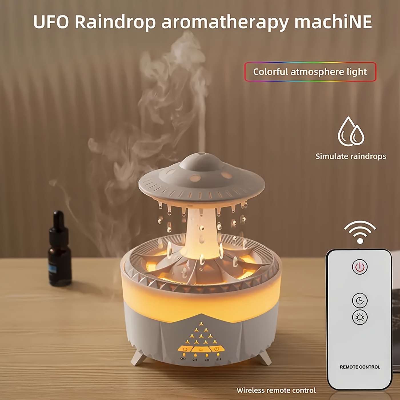 simulated water drop humidifier large capacity smart aromatherapy diffuser ideal for home intuitive atomization technology details 4