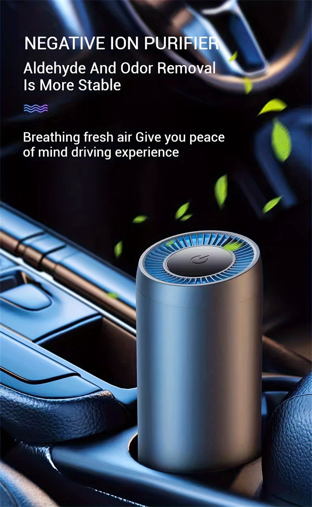 portable dust removal pm 2 5 negative ion   suitable for car bedroom office hepa   deodorizer details 0