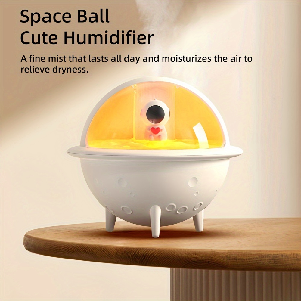   space ball humidifier portable humidifier usb desktop humidifier cold mist silent ultrasonic aromatherapy diffuser suitable for cars offices bedrooms 2 mist modes details 3