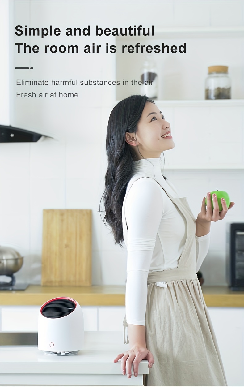2024 new   small household usb silent odor removal smoke dust mini portable purifier details 3