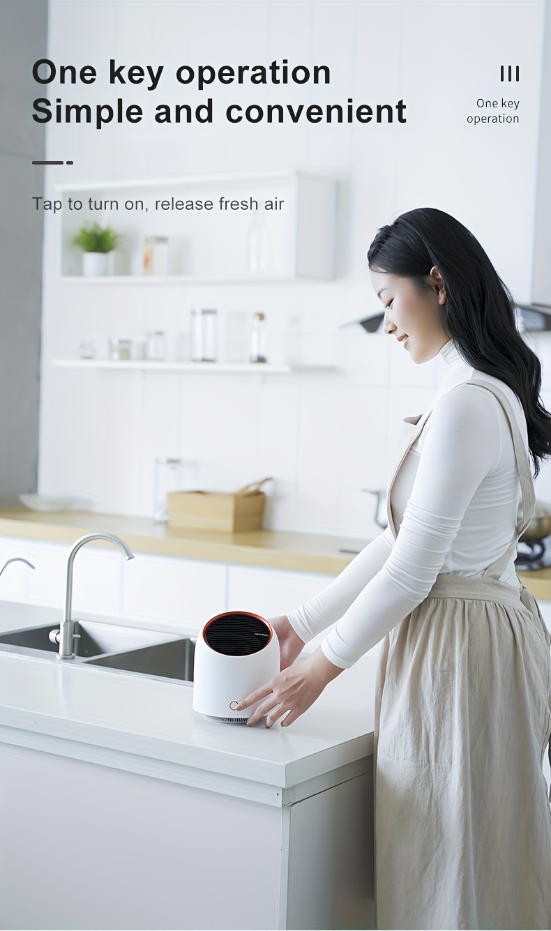 2024 new   small household usb silent odor removal smoke dust mini portable purifier details 6