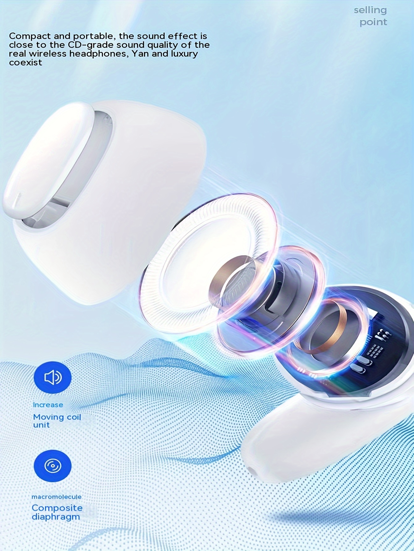 tws wireless headphones headphones earbuds   true wireless freedom ergonomic design for ultimate comfort hifi sound with dolby bass acc stereo hd calling compatible with android iphone ideal for sports and music lovers details 1