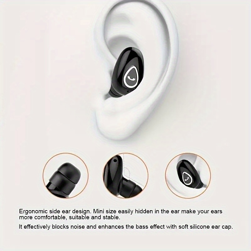 wireless in ear invisible earbuds handsfree headset stereo headset details 1