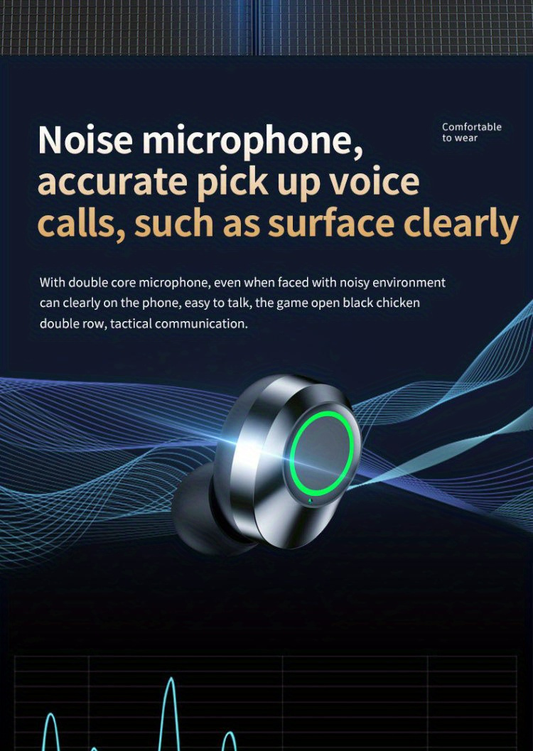 wireless headset high quality noise reduction in ear sports game ultra long life 2023 new model with excellent sound quality and digital display can provide emergency charging for mobile phones details 4